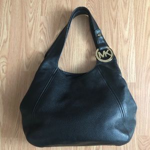 Authentic Michael Kors Large Black Leather Purse
